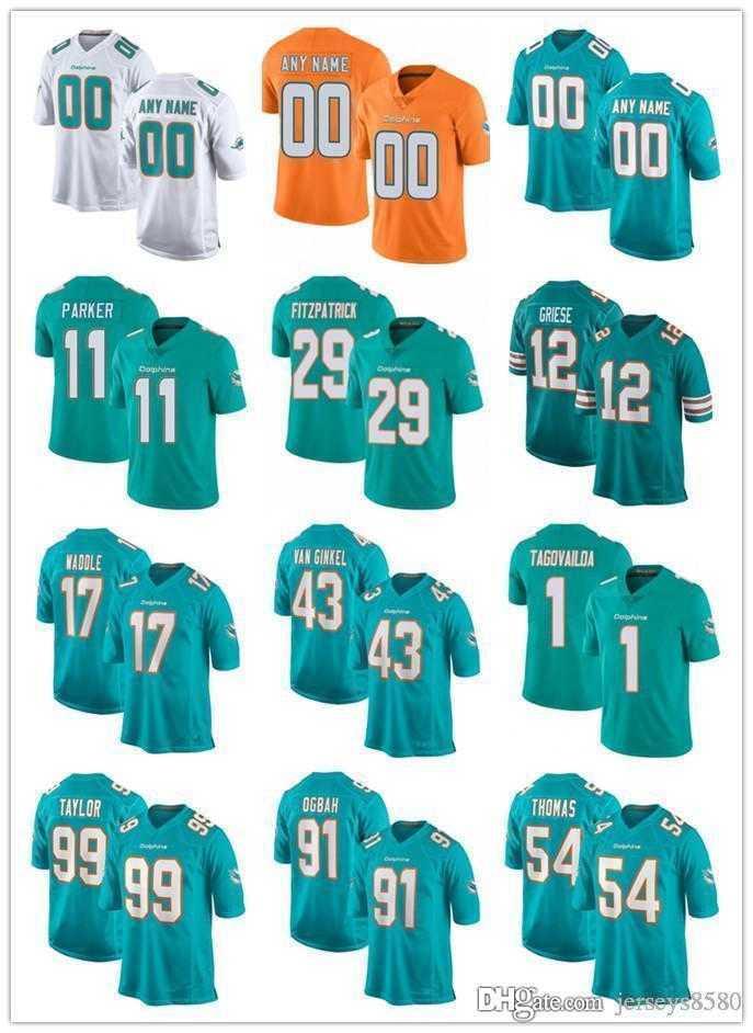 

custom MiamiDolphinsjersey 13 Dan Marino 11 DeVante Parker 1 Tua Tagovailoa 99 Jason Taylor 17 Jaylen Waddle Football Jerseys, Color