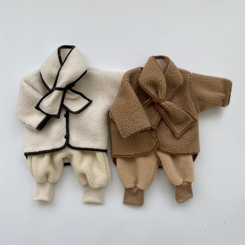 

Jackets Fashion Baby Girl Autumn Winter Jacket Thick Lamb Wool Infant Toddler Warm Sheep Like Coat Outwear Clothes For 0-2Y, Blue;gray