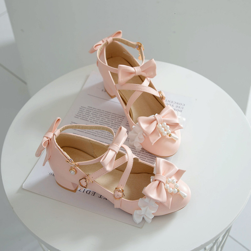 

Sweet Girls Kawaii Ladies Tea Beautiful Japanese Party Anime Lolita Women's Cosplay Jk Uniform Princess Loli Shoes 60t1