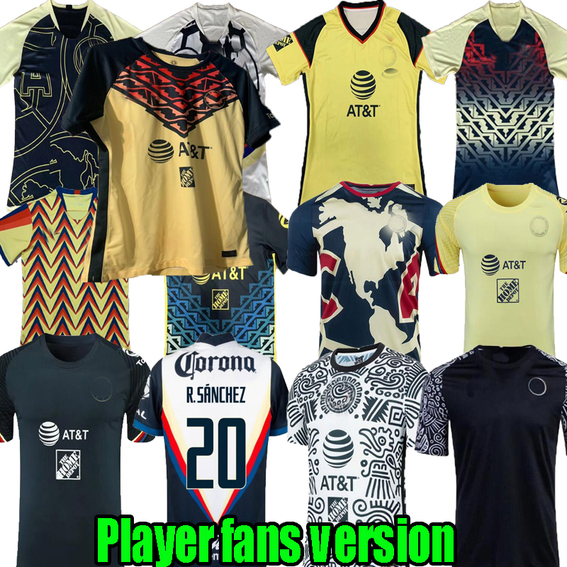 

Liga MX Club America 2021 2022 Soccer Jerseys R.MARTÍNEZ GIOVANI home away 3rd training vest 20 21 22 football men and women shirt S-3XL
