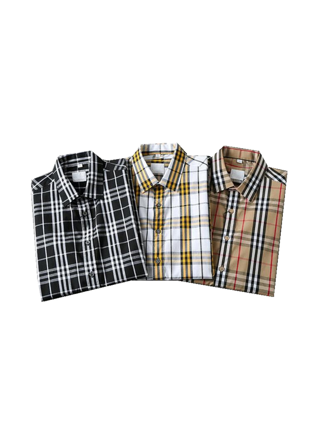

2021 Luxurys Designers Men's Business Casuals shirt men long sleeve striped slim fit masculina wine social male T-shirts fashion checked M-3XL#102, Khaki
