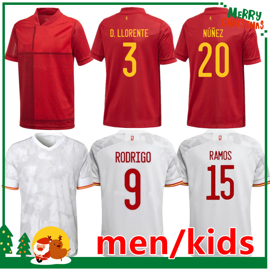 

2021 Spain soccer jersey Camiseta España MORATA RODRIGO TORRES PEDRI 20 21 THIAGO INIESTA ALBA football shirts kids kit + men, Joint version