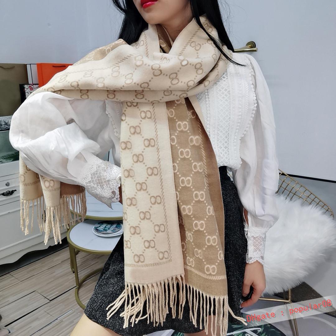 

Stylish Women Cashmere Scarf Full Letter Printed Scarves Soft Touch Warm Wraps With Tags Autumn Winter Long Shawls