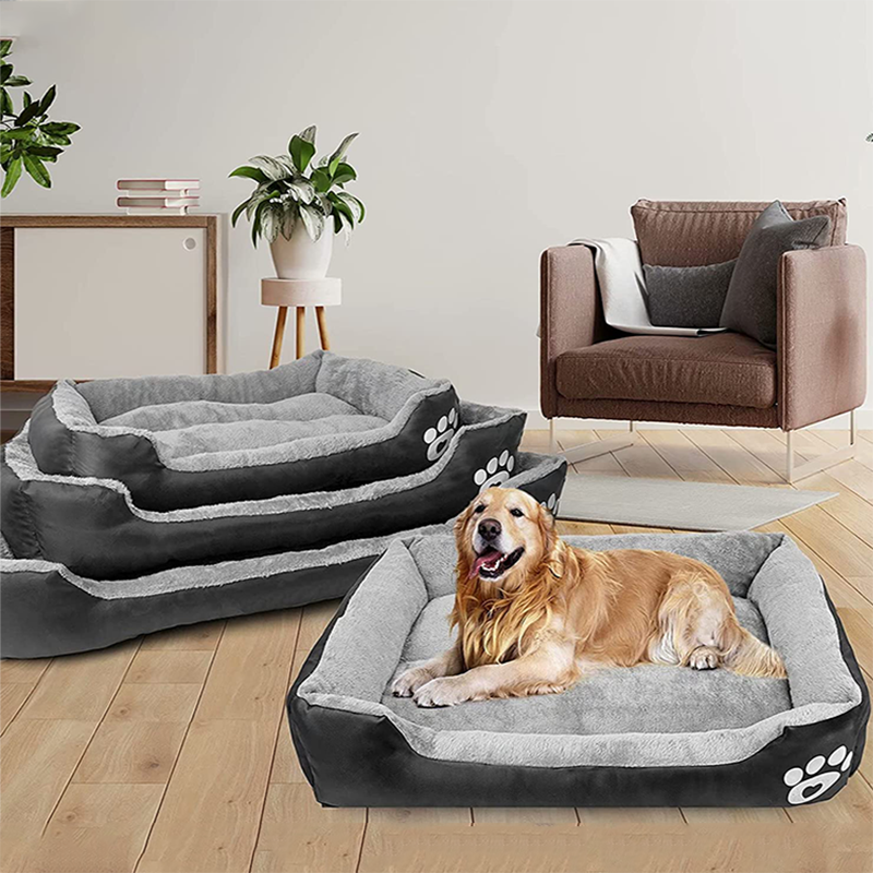 

XX Pet Dog Bed Sofa Soft Washabe Dog Basket Autumn Winter Warm Push Pet Dog Pad Waterproof Beds for arge Dogs, Gray