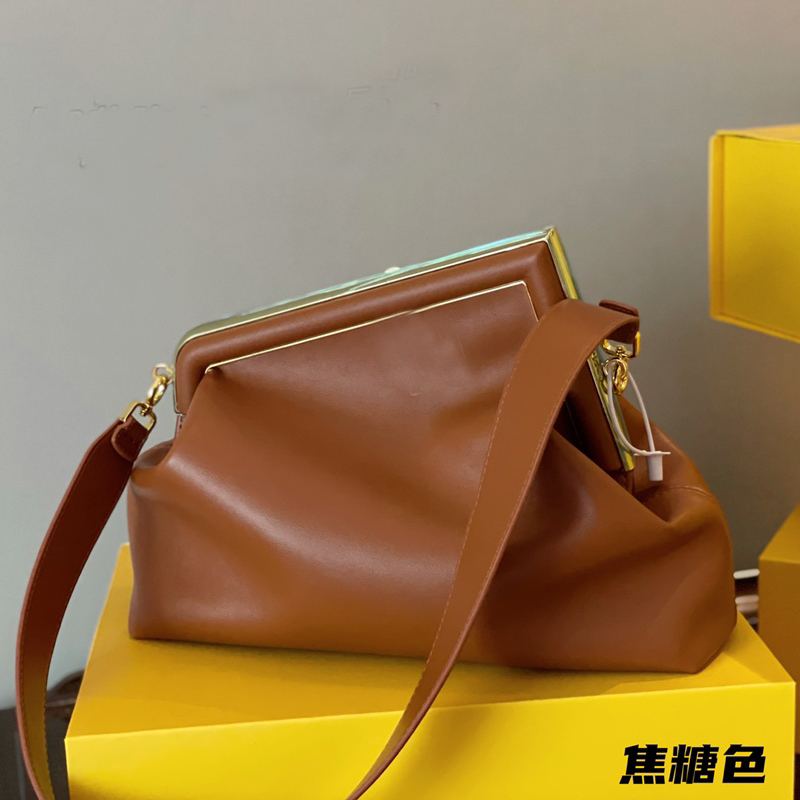 

Women Handbag Clutch Bags Crossbody Shoulder Purse High Quality First Series Metal Wrapped Dinner Bag Genuine Leather Plain Lady Wallet