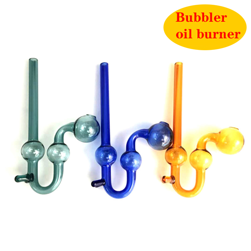 

Snake shape glass oil burner pipe thick colorful pyrex bent glass water pipe cheap hand smoking water pipes