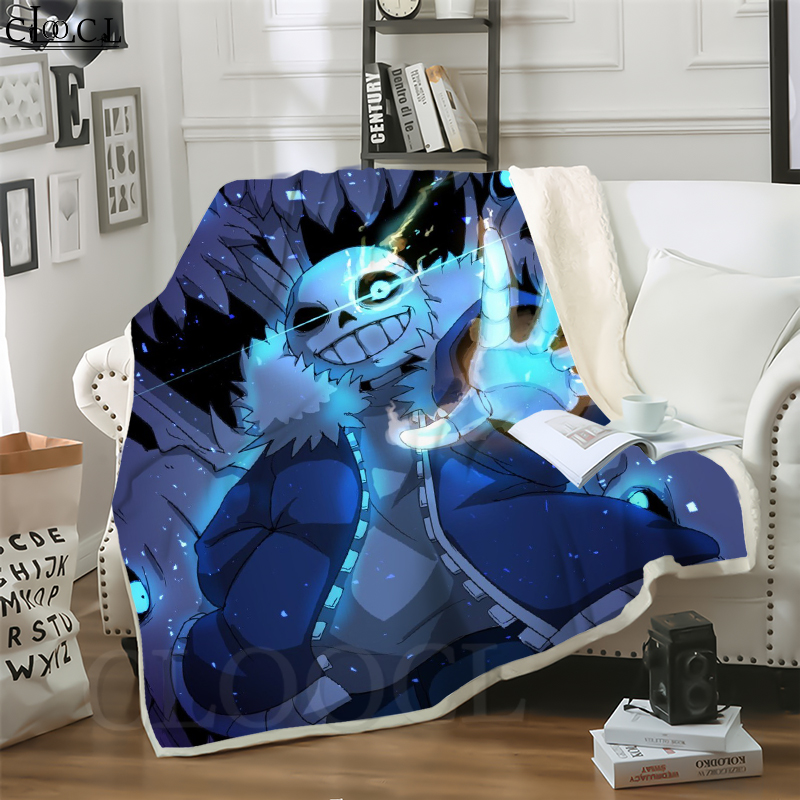 

CLOOCL Hot Undertale Sans 3D Print Harajuku Air Conditioning Blanket Teens Bedding Throw Blankets Plush Quilt