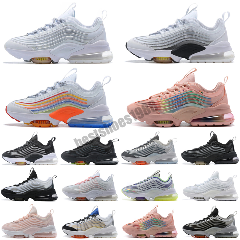 

2021 new ZM950 Womens Mens Cushions Run Shoes ZM 950 Triple White Colorful Black Japan Volt Neon Rainbow Sport Trainers Sneakers, Color 9