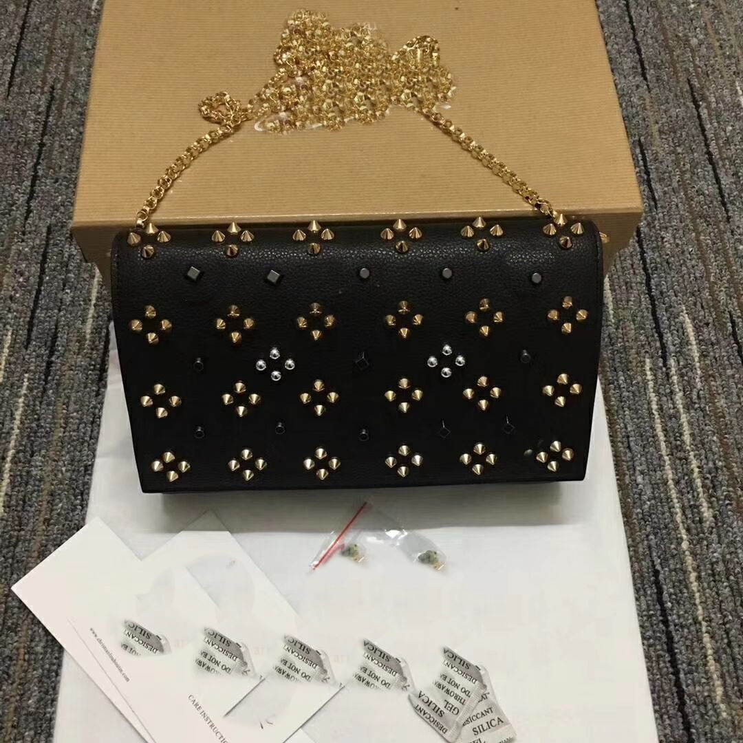 

Women Redbottoms Handbags rivet holding bag personalityhead embossed envelope shoulder bags street trend head genuine leather purse small wallets