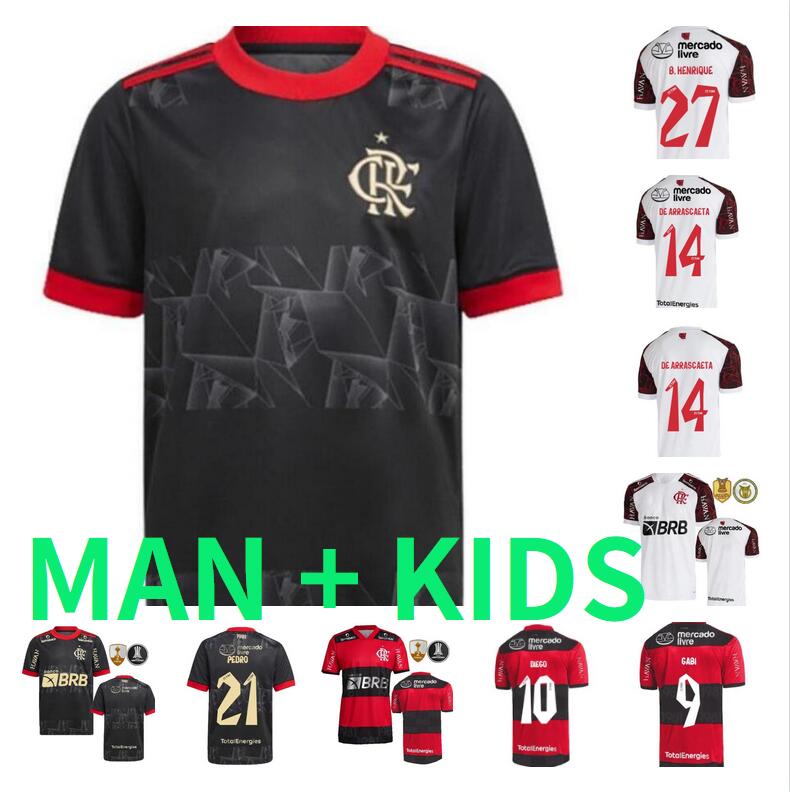 

21 22 Flamengo soccer jerseys 2021 2022 DIEGO E.RIBEIRO GABRIEL B. GABI football jersey PEDRO MATHEUZINHO DE ARRASCAETA GERSON B.HENRIQUE Camisa Mengo men kids shirts