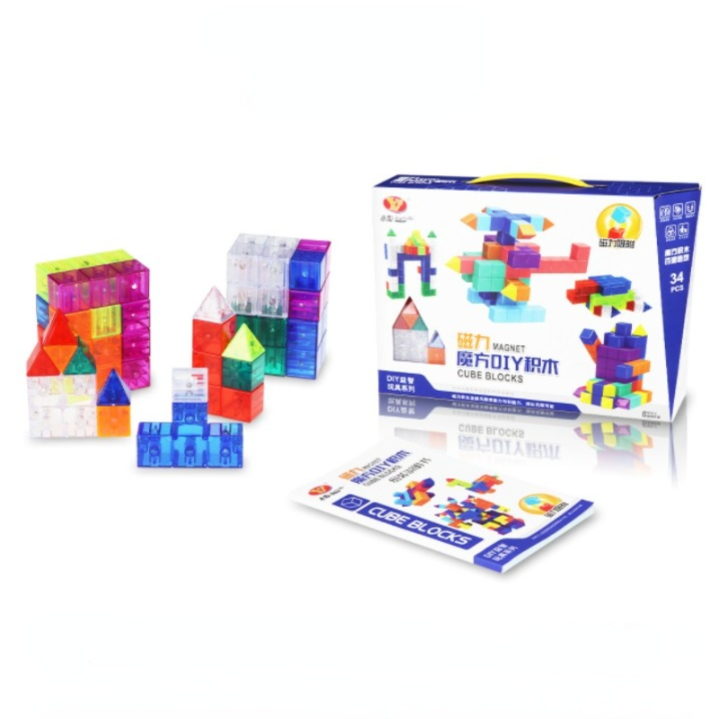 

34 pieces of magnetic Rubik Cube building blocks