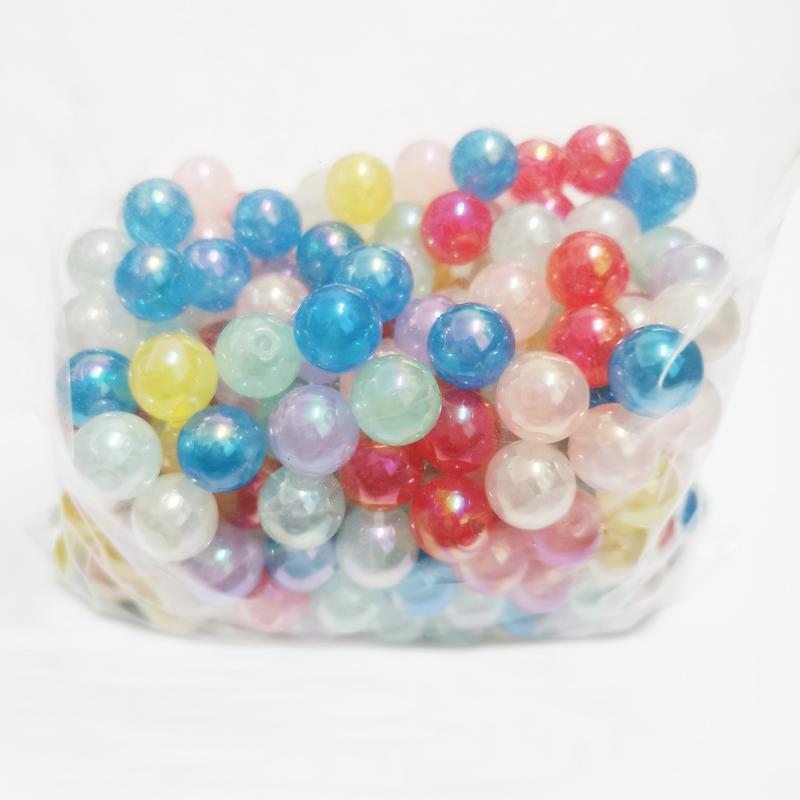 

Other 500gram/bag10mm Diy Acrylic Candy Ab Shiny Round Loose Spacer Beads.for Woman Kids Bracelet Necklace Making Jewelry Accessories