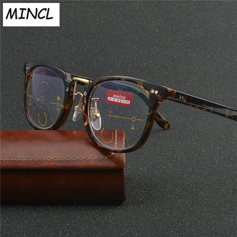 

Sunglasses 2022 Women Multifocal Lenses Reading Glasses Men Fashion Half Rim Progressive Square Diopter FML, White;black