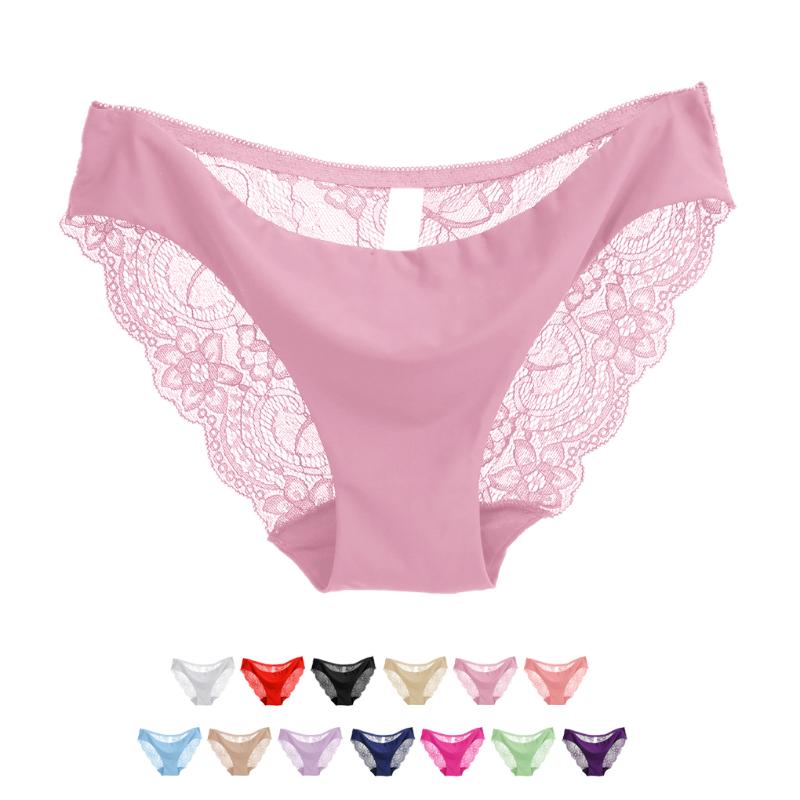 

Women's Panties Ladies Underwear Woman Sexy Lace Plus Size Panty Transparent Low-Rise Cotton Briefs Lingerie Breathable