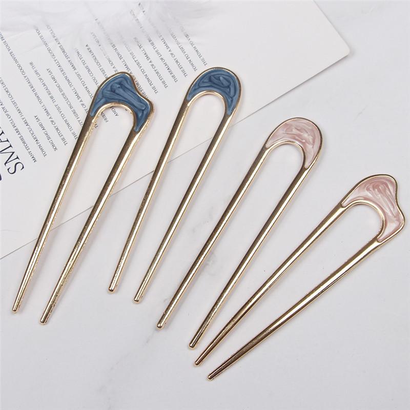 

Hair Clips & Barrettes Irregular Metal Enamel Stick For Women's Girl Jewelry Fashion Minimalist Alloy Geometric Hairpin Headwear Accessories