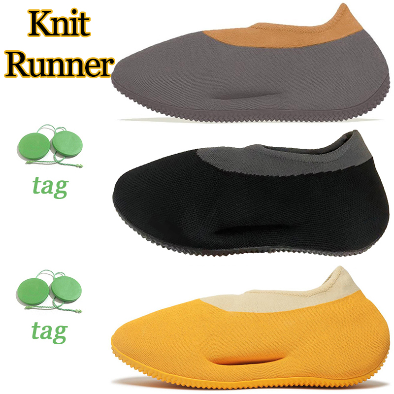 

Top Knit Runner Running Shoes Slip on Men Women Sneakers Sulfur Stone Carbon Black Grey Sports Trainers Outdoor Fashion Sock