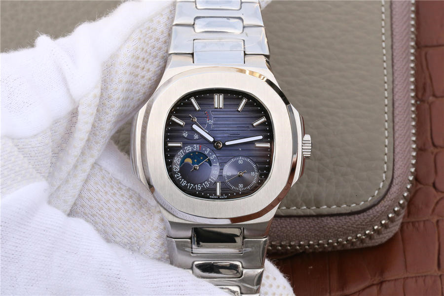 

Pf-5712 Wristwatches 10 word kinetic energy display 7 word calendar and 4 word phase small second movement watches designer watches, Slivery;brown