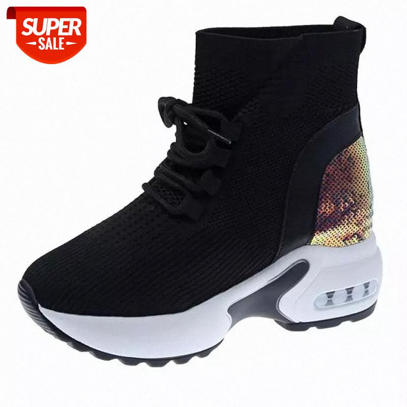 

Exquisite High Elastic Stockings Women's Boots Platform Sneakers High To Help Socks Shoes Breathable Women's Vulcanized Shoes #BQ8u