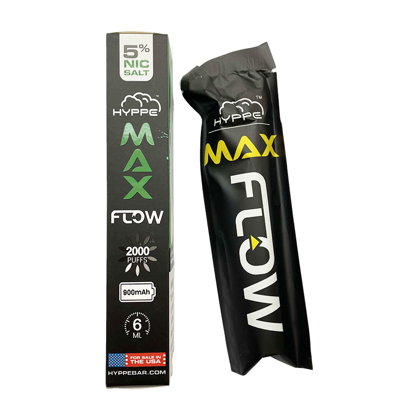 

Newest Hyppe Max FLow 2000 Puffs 5% Disposable Vape Airflow Adjustable Electronic Cigarette 900mAh 6.0ml Disposable Device Colors
