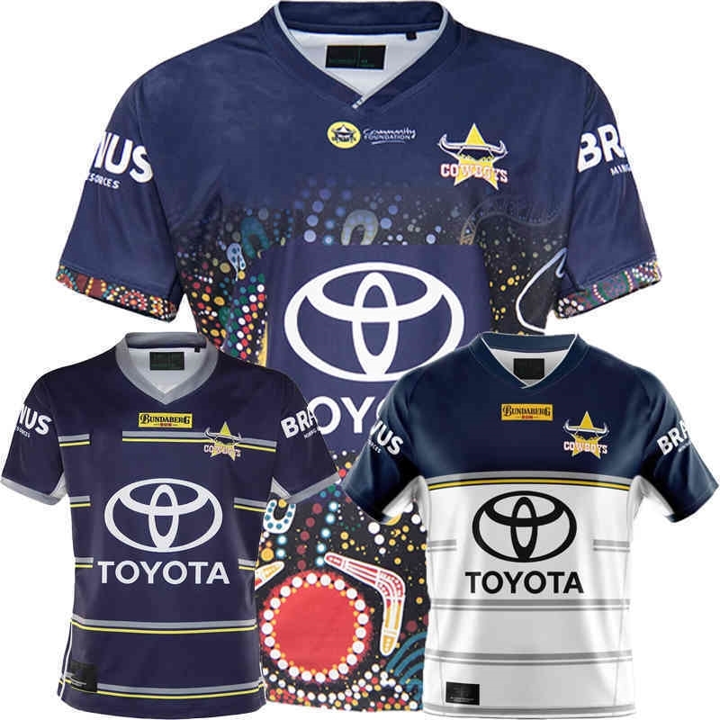 

North Queensland Cowboys Rugby INDIGENOUS Home Away Adults Player Men's Test Sport Shirt