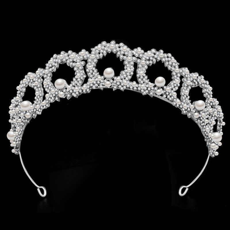 

Elegant Bridal Crown Headwear Hollow Circle Rhinestones Inlaid Retro Headdress Luxury Crown Wedding Birthday Hair Accessories H0827