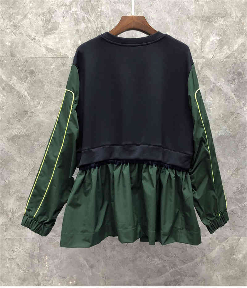 

Women' Hoodies & Sweatshirts Sense False Design Two-Piece Patchwork Mid-Length Sweater Womens Autumn European Goods Loose Top 9BB 1DPI, Dark brown