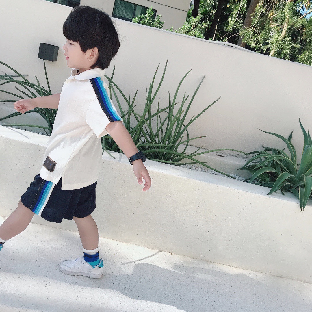 

Summer Kids Boys Short Sleeve T Shirt 2021 Baby boys Clothes children Fashion Casual tee Shorts tops, Blue
