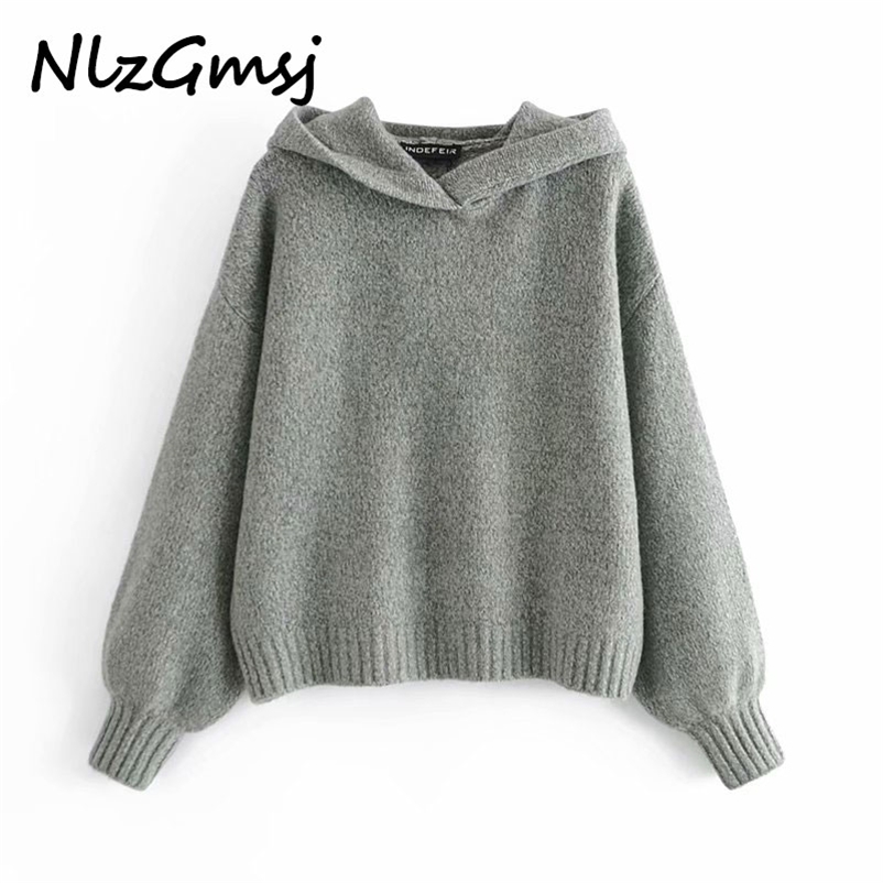 

Nlzgmsj Hoodie Autumn Fashion Loose Hooded Sweatshirts Thick Pullover Girls Chic Oversized Knitwear 210628, As picture