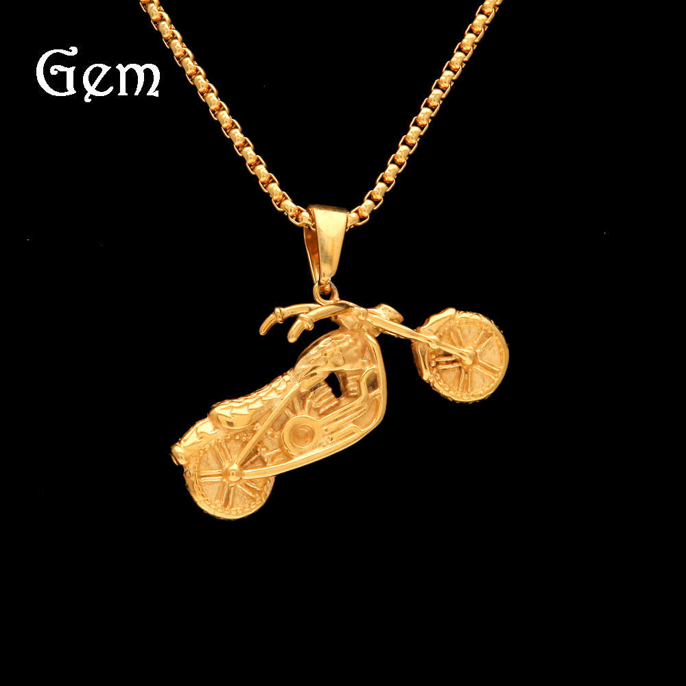 

Hip hop men's motorcycle 5 pendants stainless steel nightclub rock jewelry gifts