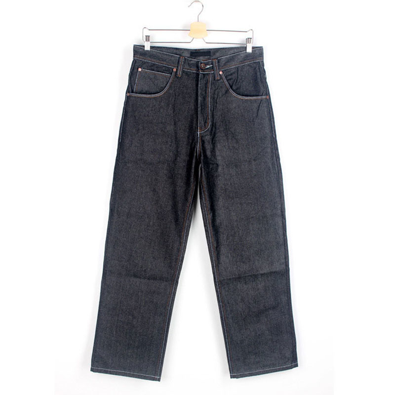 

2021 New Men's Pure Color Cotton Vintage Wash Hip Hop Work Trousers Jeans More Sizes Straight Denim Pants Mens Elastic Waist Mfzi, Black