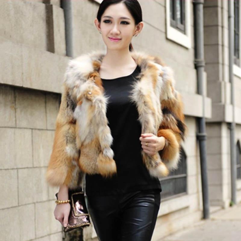 

Women's Fur & Faux Fashion Pure Natural Grass Short Jacket Coat, Black