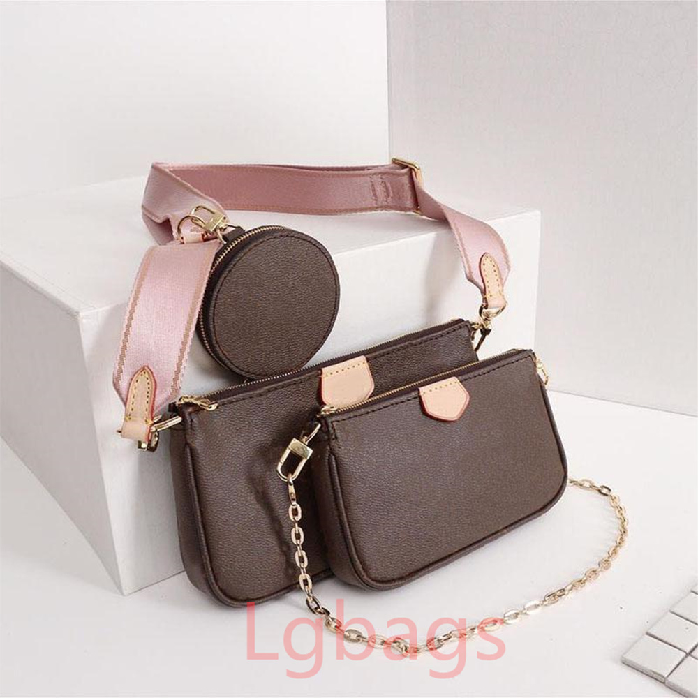 

High Quality Luxury Designer Women Handbags Bag 3 Pieces/Set Mens Wallet Flower Crossbody Bags Ladies Purses, Shipping packaging bag