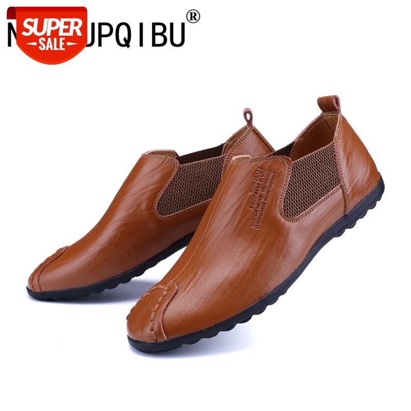 

2019 New Men's Spring Autumn Leather Casual Shoes Men's Flat Shoes Breathable Fashion Comfortable Flat #i02f