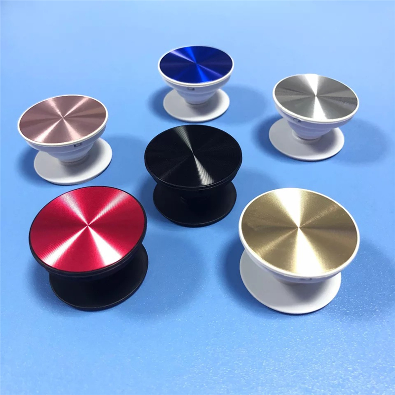 

Good Quality Universal CD Pattern Phone Holder Aluminum Alloy Finger Grip Stand Mounts for Any Phones freeshipping, Black