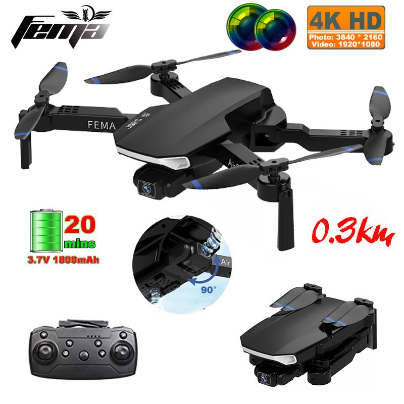 

Mini Drone 4K HD Dual Camera 2.4G WiFi Fpv Optical Flow Altitude Hold Foldable Quadcopter RC Dron Toy Drones