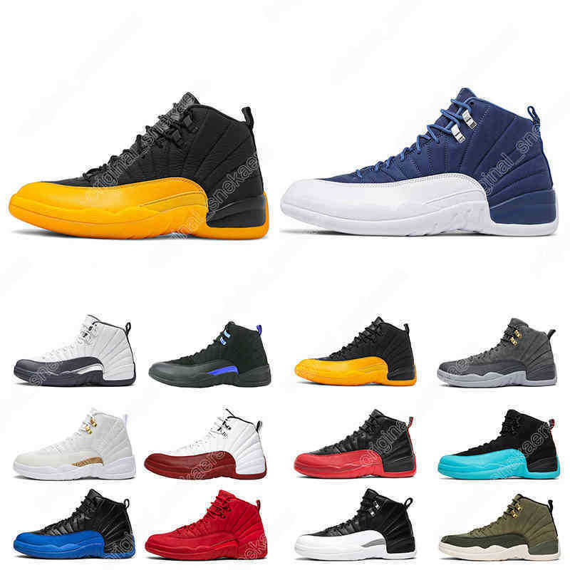 

7-13 Men Basketball shoes 12s 12 Game Royal Gamma Blue Gym Red Dark Grey Flu Taxi White sneakers International Flight Sport trainer P10X, # 12