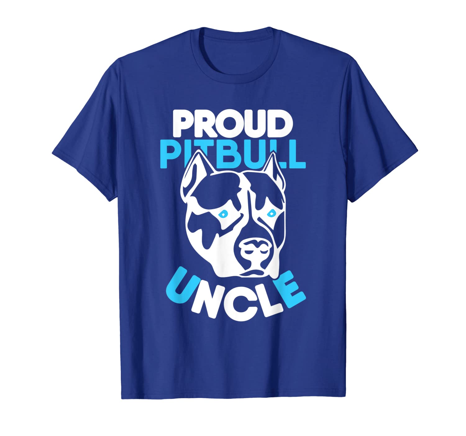 

Proud Pitbull Uncle Gift T-shirt, White;black