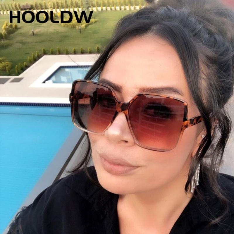 

Fashion Oversize Square Sunglasses Women Big Frame Sun Glasses Vintage Black Gradient Female Eyewear