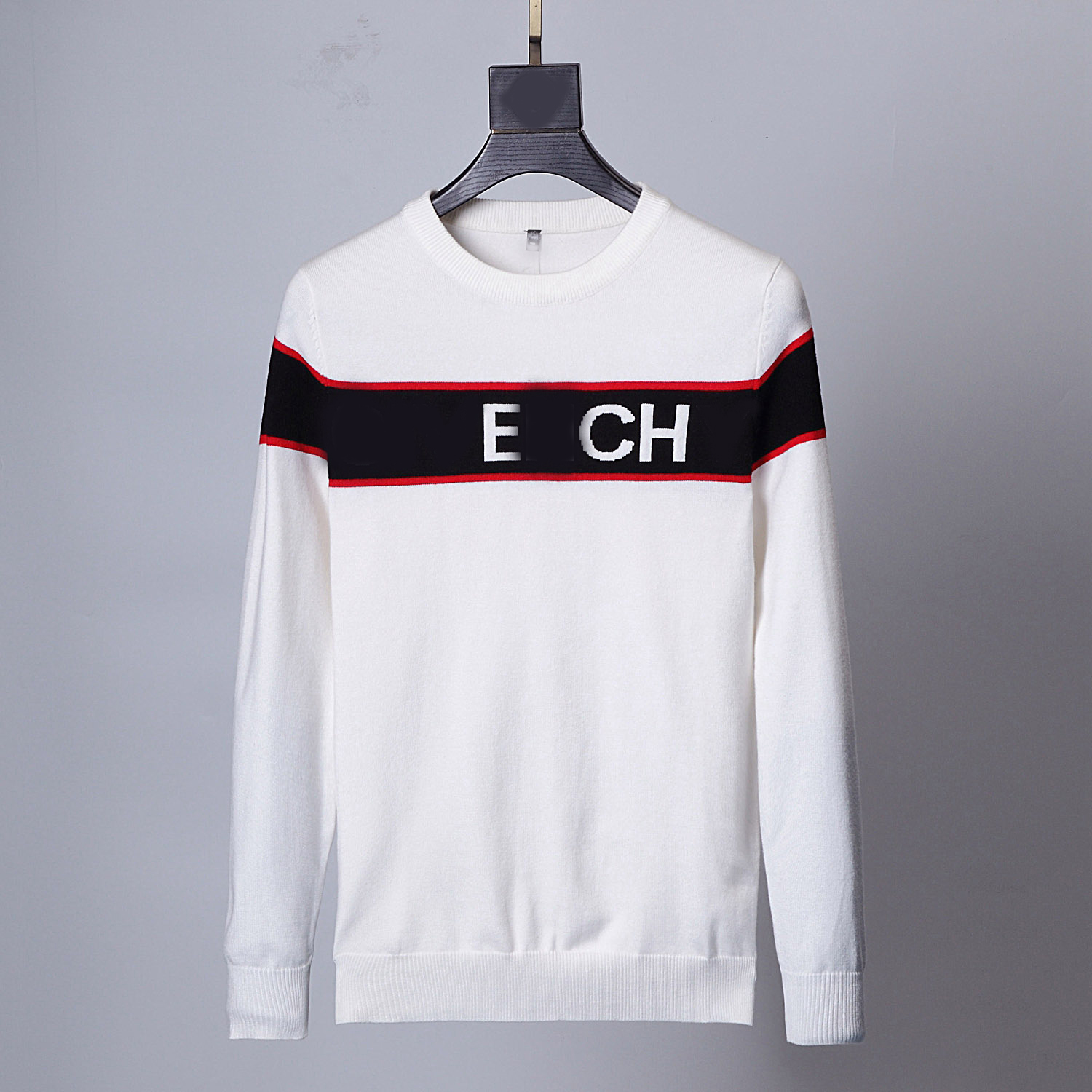 

Mens Designer Sweaters Hoodies Womens Casual Round Neck Long Sleeve Sweater Couples High Quality Sweatshirt Black Size -3XL#95, White;black