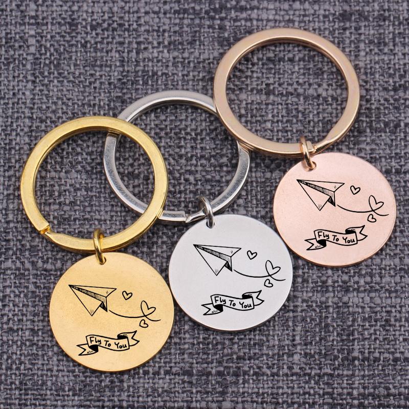 

Keychains Optional Keychain Gift For Couple Girlfriend Boyfriend Pendant Key Ring To You Jewelry Car Tag Engraved Kite Lovers