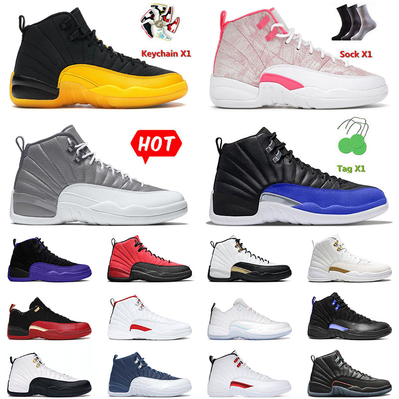 

Top Jumpman 12 12s XII Basketball Shoes University Gold Ice Cream Hyper Royal Grind The master FIBA Dark Concord Mens Women Outdoor Trainers Sneakers, B45 royalty 40-47