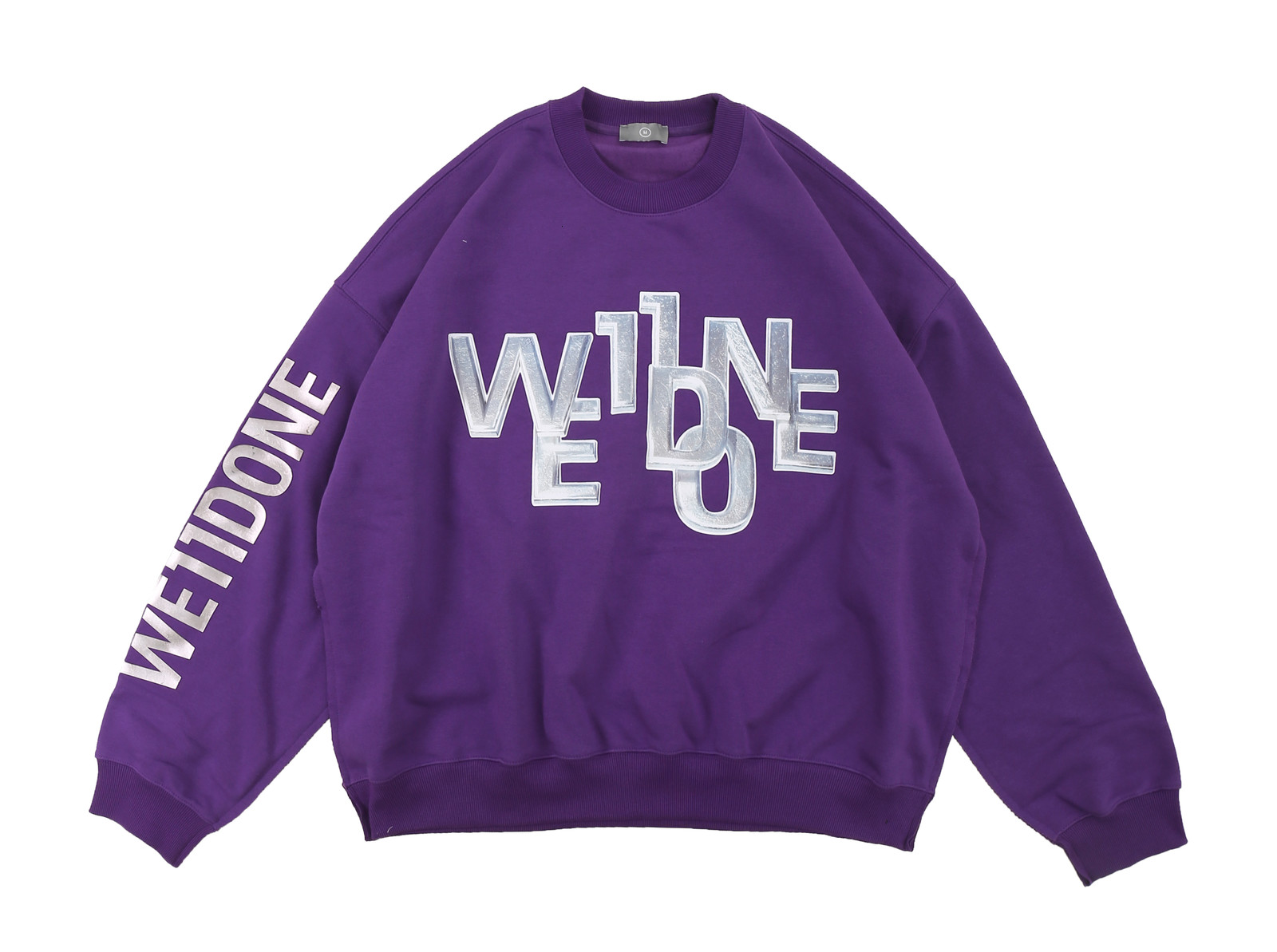 

2021 New 21ss Hiphop Metal Hot Stamping Printing We11done Oversized Men Women Sweatshirts Street Clothing Well Done Crewneck 5nsg