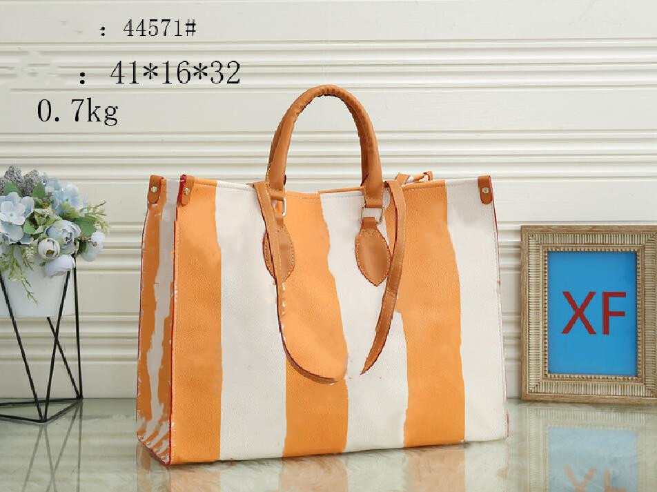 

Newset Large Shopping bags 41cm Shoulder Bag Evening Contrast Color Beach Genuine Leather Handbag Crossbody Purse Messenger Lady Handbags, Coffee