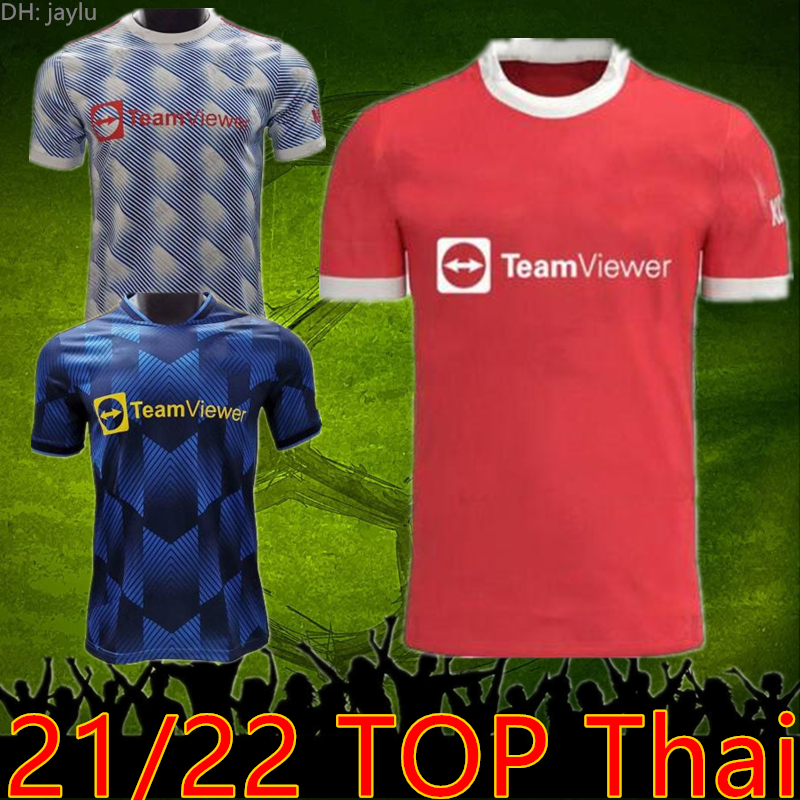 

2021 22 Manchester soccer jersey UNITED CAVANI UTD VAN DE BEEK B. FERNANDES RASHFORD football shirt 2122 man HUMANRACE four, 21/22 men home + patch