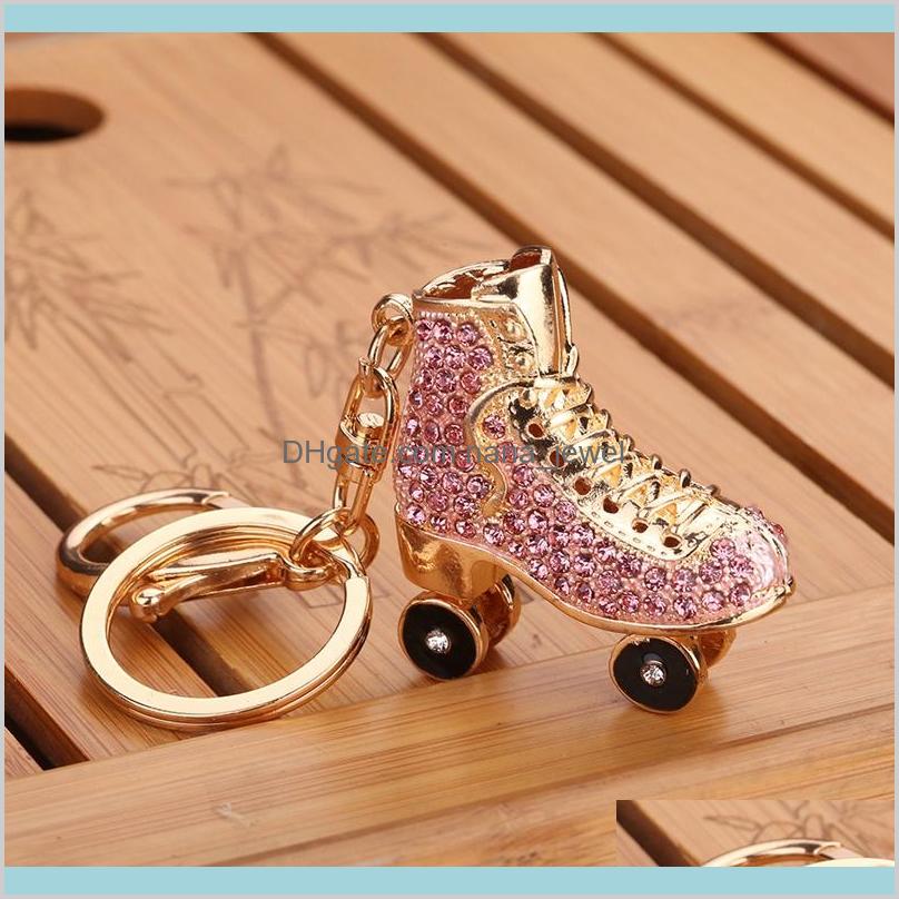 

Keyring Bag Charm Pendant Keys Holder Roller Skates Shoe Diamond Keychain Jewelry Key Chain Women Girl Gifts 3Uhuf B9Ni4, Silver