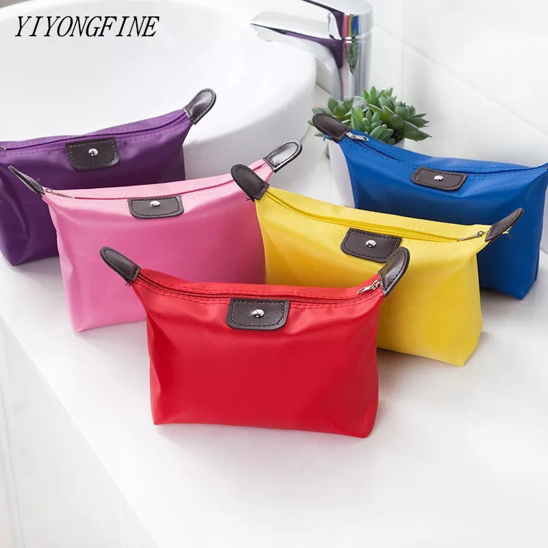 

Women Travel Cosmetic Bag Mini Girl Makeup Bag Organizer Waterproof Nylon Make Up Bags Large Capacity Zipper Toiletry Pouch Case C0315, Royal blue