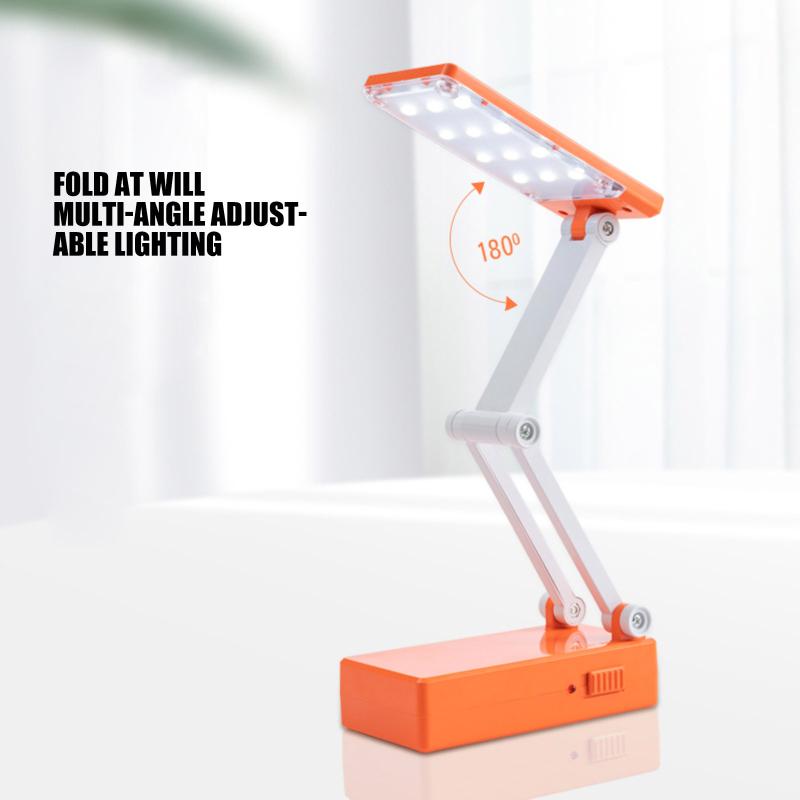 

Night Lights Bedside Lamp Orange Folding Table Light USB Rechargeable With 2 Lighting Brightness Desktop Reading For Home Office Library