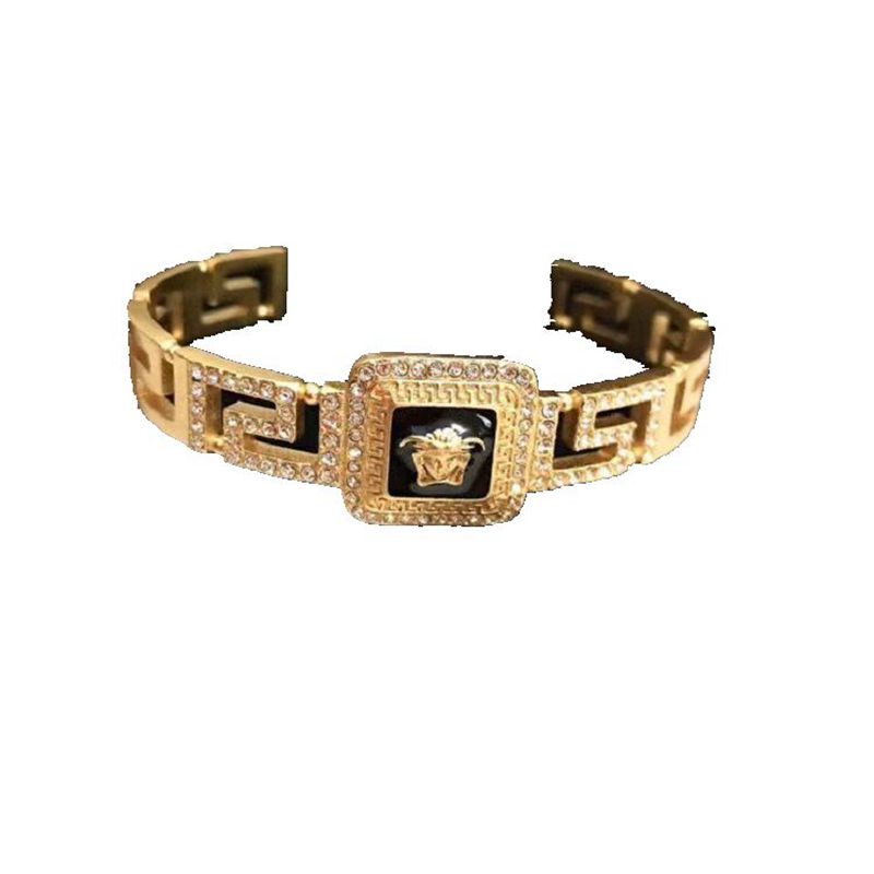 

Designer Classic Cuff Diamond Beauty Portrait Gold Women's Bracelet Labyrinth Bracelet
