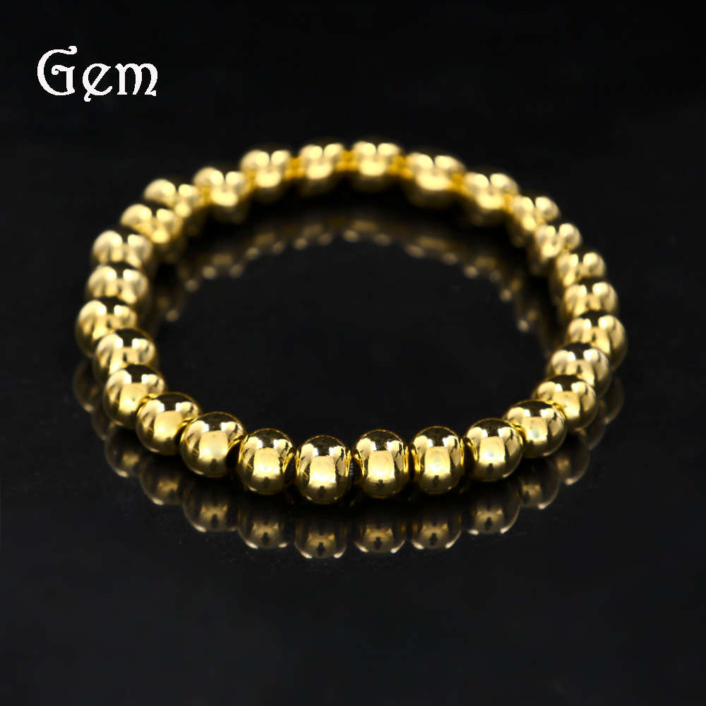 

Hip hop jewelry men's and women's same stainless steel hiphop smooth large Beaded Bracelet