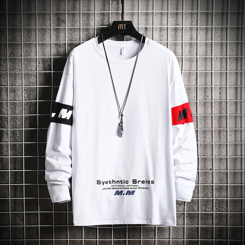 

2021 New Men's Cotton Fashion T-shirt Full Sleeve Mens Summer Tshirts Male Oversized Shirts 5xl Casual t Shirt Tee for Man Streetwear Essr, White